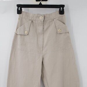 Ilana Kohn huxie pants Women's 00 Flat Front Oat high waisted folded pockets